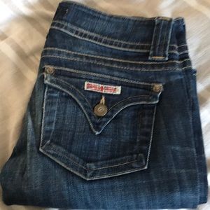 Hudson straight leg jeans .